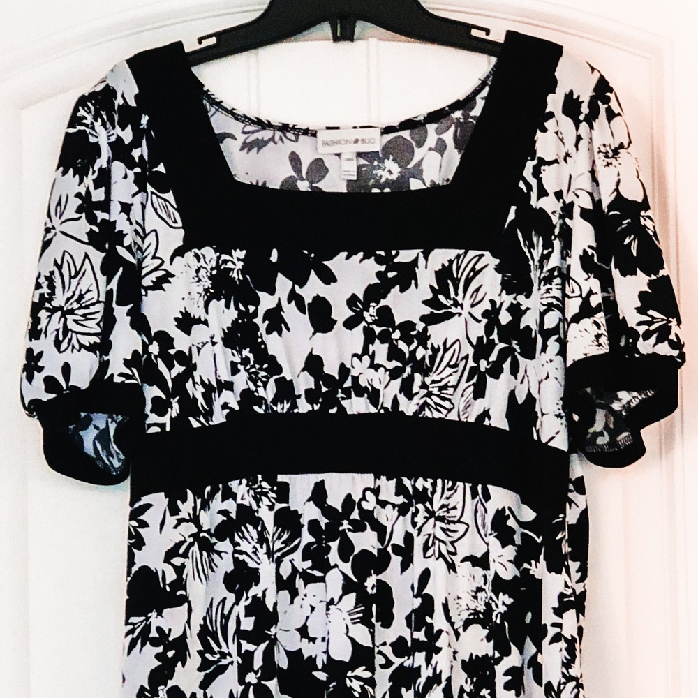 Fashion Bug Over Blouse Top Square Neckline Large